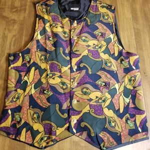 Large  100% silk vest